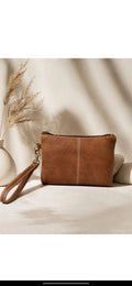 Cognac Wristlet Clutch by CarryVera