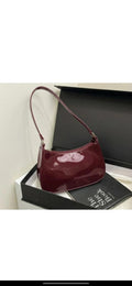 Burgundy Crescent Bag by CarryVera