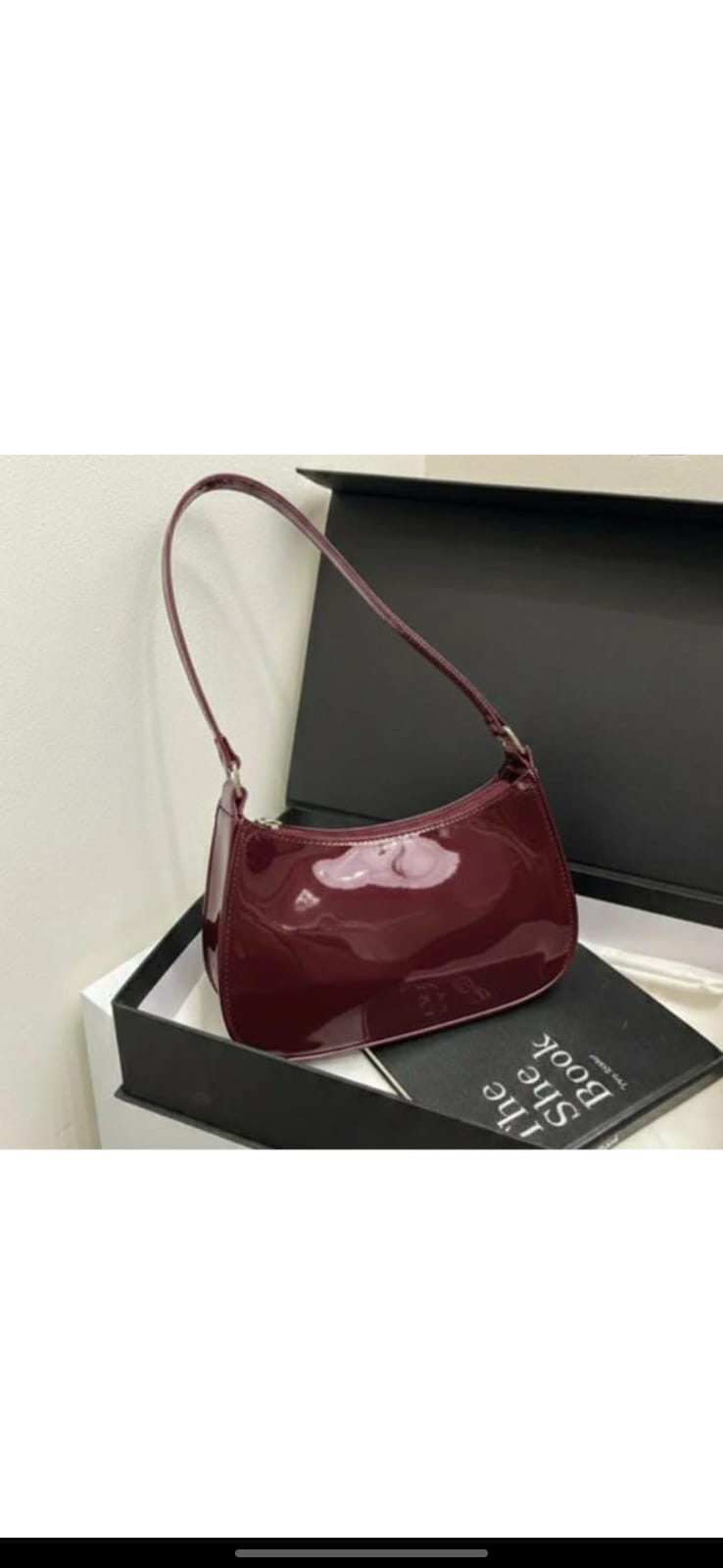 Burgundy Crescent Bag by CarryVera