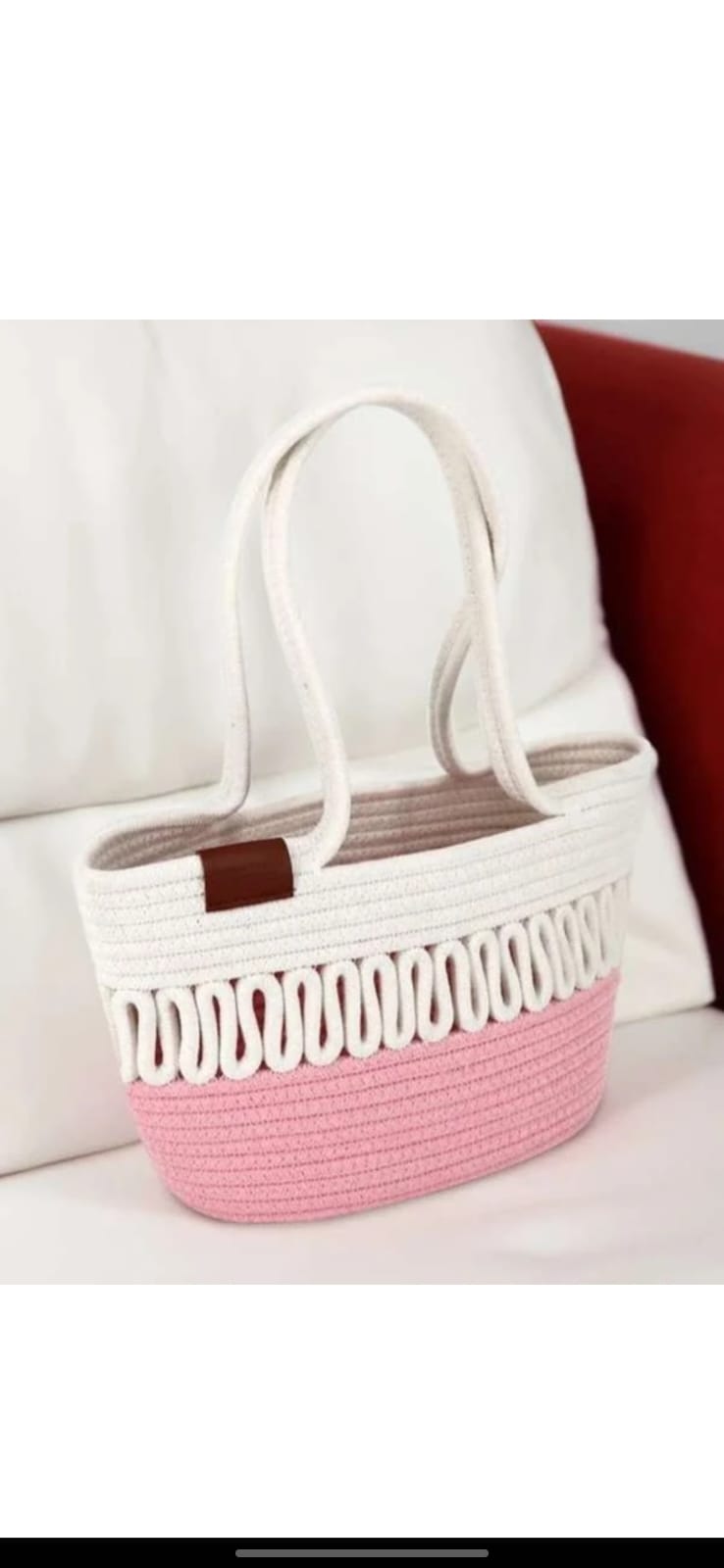 Rose Woven Summer Tote by CarryVera