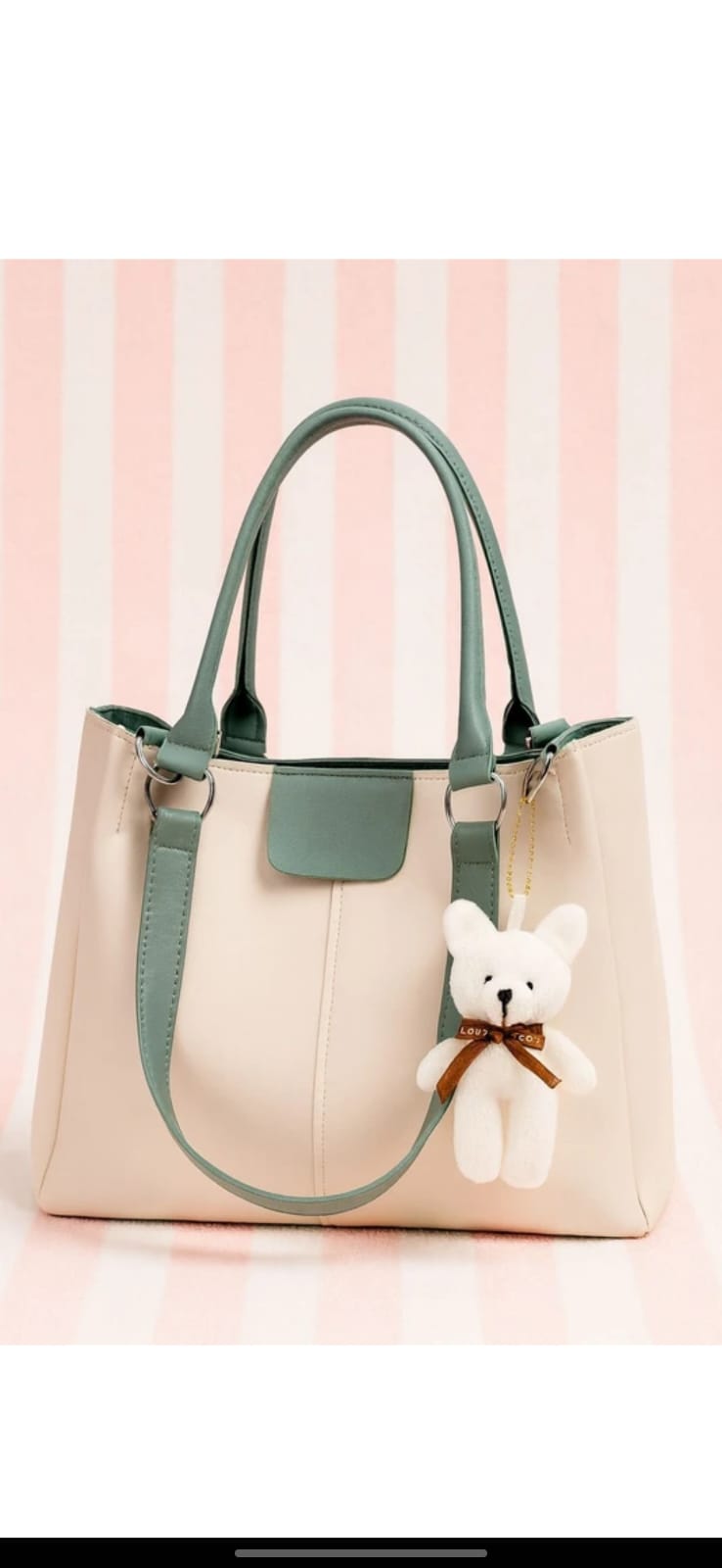 Mint Bow Tote by CarryVera