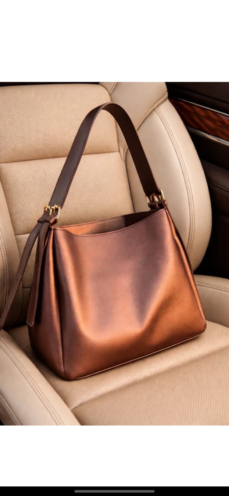 Copper Slouch Tote by CarryVera