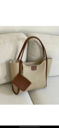 Olive Contrast Tote by CarryVera