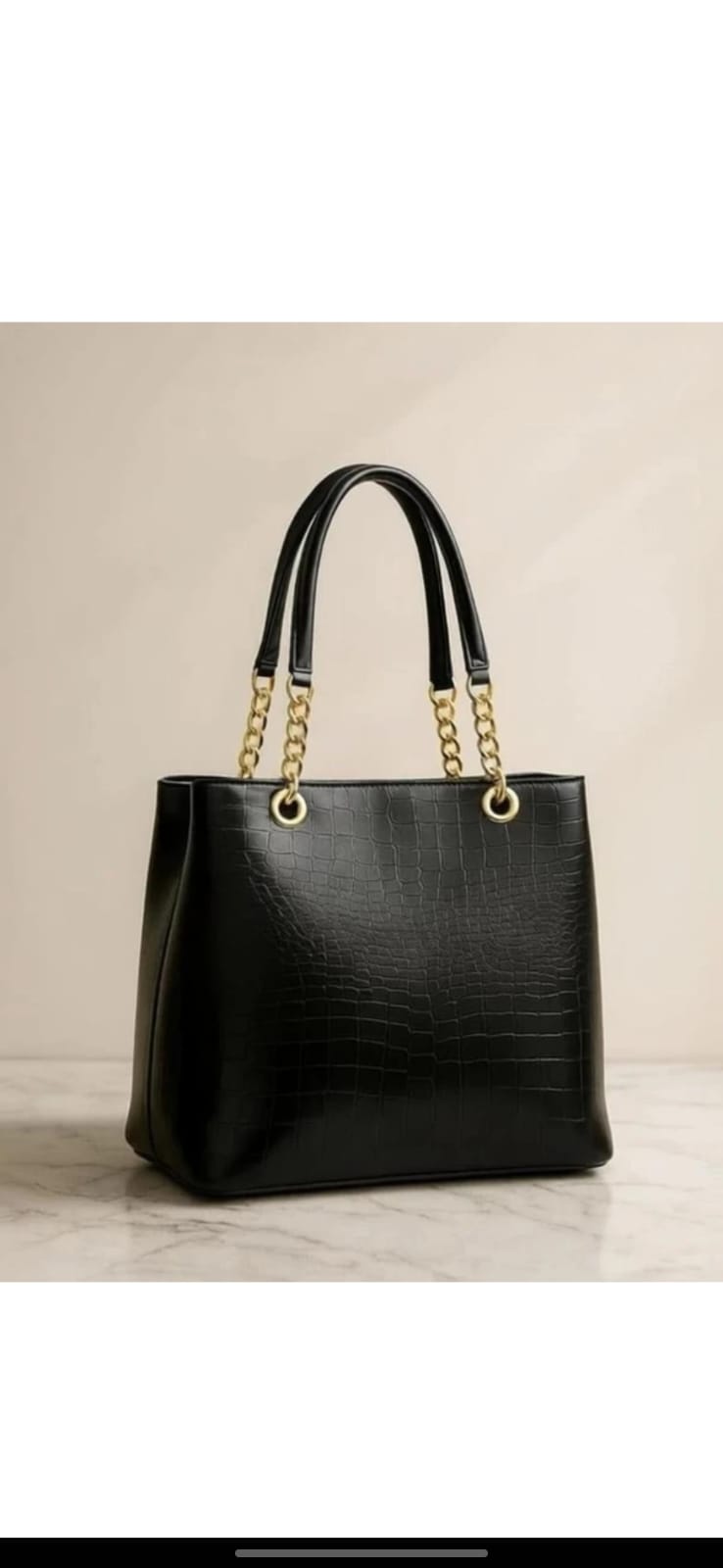Black Chain Shopper by CarryVera