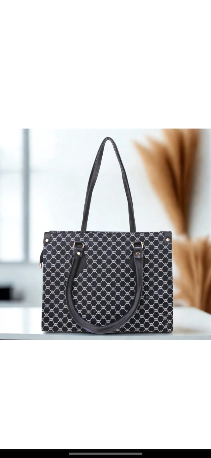 Charcoal Pattern Tote by CarryVera