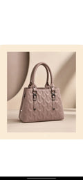Mauve Embossed Satchel by CarryVera