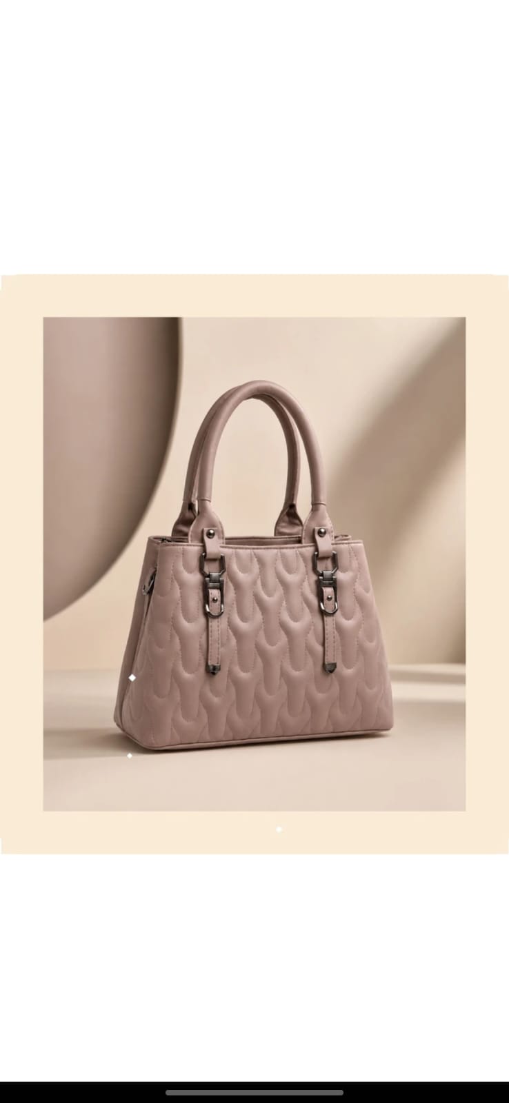 Mauve Embossed Satchel by CarryVera